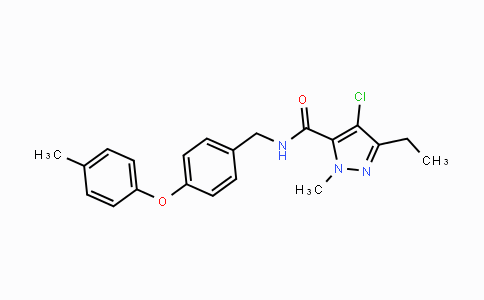 CAS No. 129558-76-5, 4-Chloro-3-ethyl-1-methyl-N-(4-(p-tolyloxy)-benzyl)-1H-pyrazole-5-carboxamide