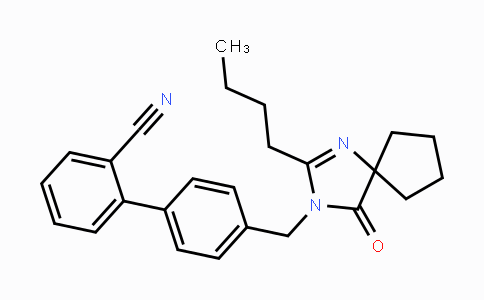 CAS No. 138401-24-8, 4'-((2-Butyl-4-oxo-1,3-diazaspiro[4.4]non-1-en-3-yl)methyl)-[1,1'-biphenyl]-2-carbonitrile