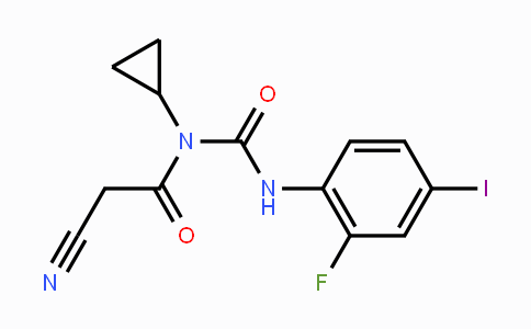 CAS No. 871700-26-4, 2-Cyano-N-cyclopropyl-N-((2-fluoro-4-iodophenyl)carbamoyl)acetamide