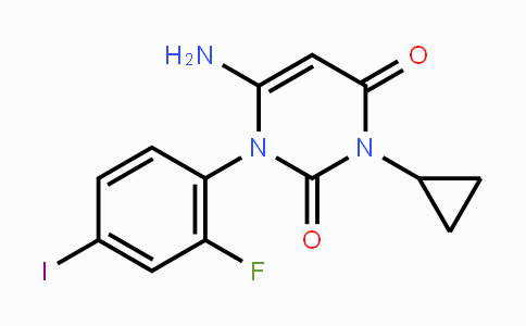 CAS No. 871700-28-6, 6-Amino-3-cyclopropyl-1-(2-fluoro-4-iodophenyl)-pyrimidine-2,4(1H,3H)-dione