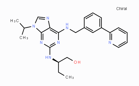 CAS No. 1056016-18-2, (R)-2-((9-Isopropyl-6-((3-(pyridin-2-yl)benzyl)-amino)-9H-purin-2-yl)amino)butan-1-ol