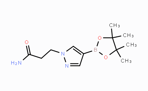 CAS No. 1093307-34-6, 4-(4,4,5,5-Tetramethyl-1,3,2-dioxaborolan-2-yl)-1H-pyrazole-1-propanamide