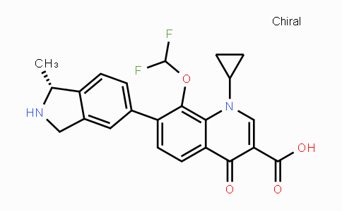 CAS No. 194804-75-6, (R)-1-Cyclopropyl-8-(difluoromethoxy)-7-(1-methylisoindolin-5-yl)-4-oxo-1,4-dihydroquinoline-3-carboxylic acid