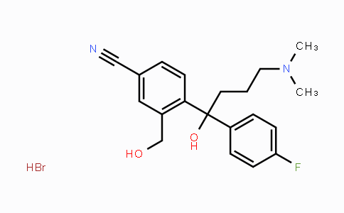 CAS No. 103146-26-5, 4-(4-(Dimethylamino)-1-(4-fluorophenyl)-1-hydroxybutyl)-3-(hydroxymethyl)benzonitrile hydrobromide