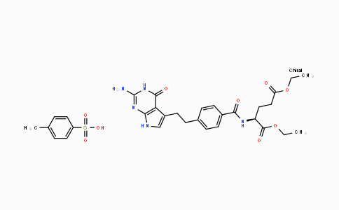 CAS No. 165049-28-5, (S)-Diethyl 2-(4-(2-(2-amino-4-oxo-4,7-dihydro-3H-pyrrolo[2,3-d]pyrimidin-5-yl)ethyl)benzamido)pentanedioate 4-methylbenzenesulfonate