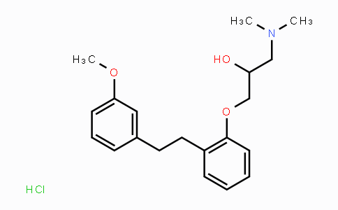 CAS No. 135261-74-4, 1-(Dimethylamino)-3-(2-(3-methoxyphenethyl)-phenoxy)propan-2-ol hydrochloride