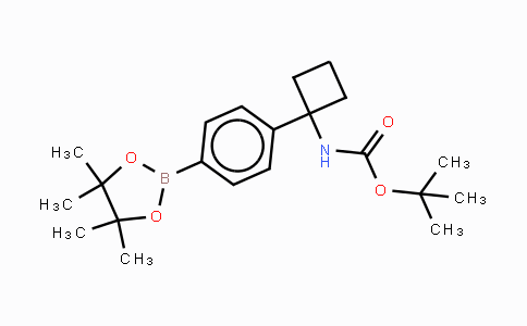 CAS No. 1032528-06-5, tert-Butyl (1-(4-(4,4,5,5-tetramethyl-1,3,2-dioxabo-rolan-2-yl)phenyl)cyclobutyl)carbamate