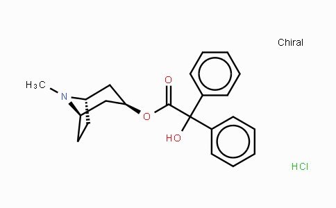 CAS No. 1674-94-8, Endo-8-Methyl-8-azabicyclo[3.2.1]octan-3-yl-2-hydroxy-2,2-diphenylacetate hydrochloride