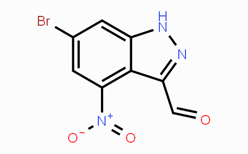 CAS No. 885519-47-1, 6-Bromo-4-nitro-1H-indazole-3-carbaldehyde