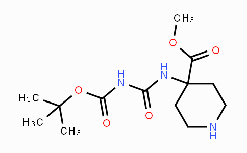 CAS No. 1416351-91-1, Methyl 4-(3-(tert-butoxycarbonyl)-ureido)piperidine-4-carboxylate