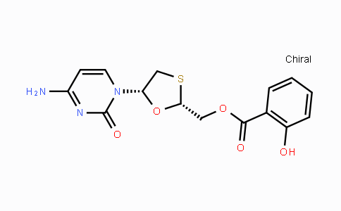 CAS No. 173522-96-8, ((2R,5S)-5-(4-Amino-2-oxopyrimidin-1(2H)-yl)-1,3-oxathiolan-2-yl)methyl 2-hydroxybenzoate