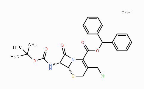 CAS No. 112028-91-8, (6R,7R)-Benzhydryl 7-((tert-butoxycarbonyl)amino)-3-(chloromethyl)-8-oxo-5-thia-1-azabicyclo[4.2.0]oct-2-ene-2-carboxylate