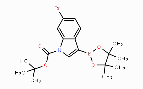 CAS No. 1218790-27-2, tert-Butyl 6-bromo-3-(4,4,5,5-tetramethyl-1,3,2-dioxaborolan-2-yl)-1H-indole-1-carboxylate