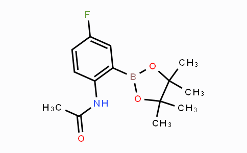 CAS No. 1150271-55-8, N-(4-Fluoro-2-(4,4,5,5-tetramethyl-1,3,2-dioxaborolan-2-yl)phenyl)acetamide