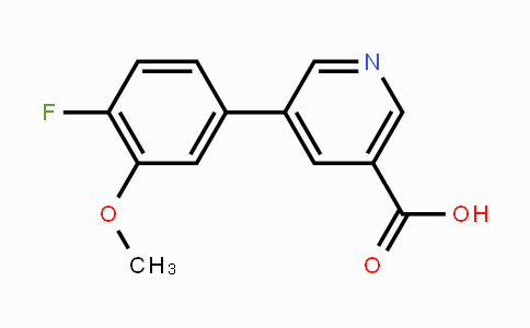 CAS No. 1261934-09-1, 5-(4-Fluoro-3-methoxyphenyl)nicotinic acid