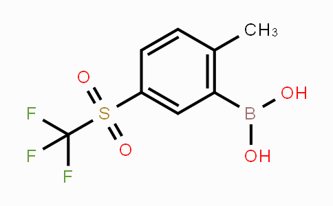 CAS No. 1150114-49-0, (2-Methyl-5-((trifluoromethyl)-sulfonyl)phenyl)boronic acid