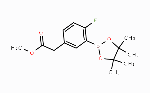 CAS No. 944317-66-2, Methyl 2-(4-fluoro-3-(4,4,5,5-tetramethyl-1,3,2-dioxaborolan-2-yl)phenyl)acetate