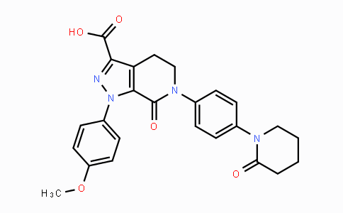 CAS No. 503614-92-4, 1-(4-Methoxyphenyl)-7-oxo-6-(4-(2-oxopiperidin-1-yl)phenyl)-4,5,6,7-tetrahydro-1H-pyrazolo[3,4-c]pyridine-3-carboxylic acid