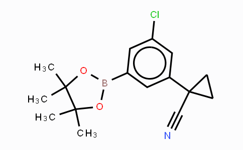 CAS No. 1256360-48-1, 1-(3-Chloro-5-(4,4,5,5-tetramethyl-1,3,2-dioxaboro-lan-2-yl)phenyl)cyclopropanecarbonitrile