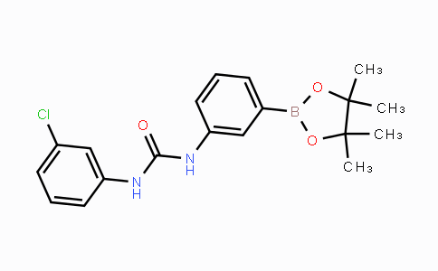 CAS No. 874302-01-9, 1-(3-Chlorophenyl)-3-(3-(4,4,5,5-tetramethyl-1,3,2-dioxaborolan-2-yl)phenyl)urea