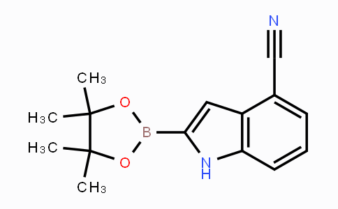 CAS No. 1256359-19-9, 2-(4,4,5,5-Tetramethyl-1,3,2-dioxaborolan-2-yl)-1H-indole-4-carbonitrile