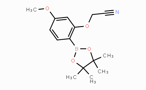 CAS No. 1256359-92-8, 2-(5-Methoxy-2-(4,4,5,5-tetramethyl-1,3,2-dioxaborolan-2-yl)phenoxy)acetonitrile