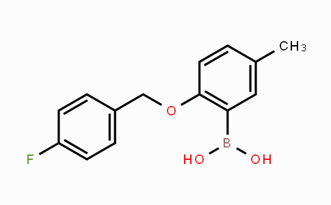 CAS No. 1256358-49-2, (2-((4-Fluorobenzyl)oxy)-5-methylphenyl)boronic acid
