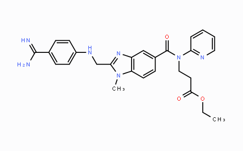 CAS No. 429658-95-7, Ethyl 3-(2-(((4-carbamimidoylphenyl)amino)methyl)-1-methyl-N-(pyridin-2-yl)-1H-benzo[d]imidazole-5-carboxamido)propanoate