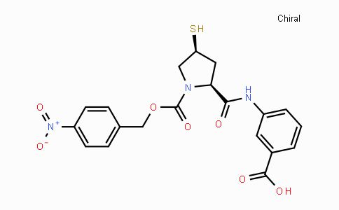 CAS No. 202467-69-4, 3-((2S,4S)-4-Mercapto-1-(((4-nitrobenzyl)oxy)-carbonyl)pyrrolidine-2-carboxamido)benzoic acid