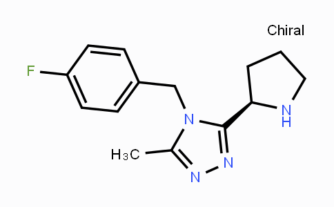 CAS No. 1263284-19-0, 4-(4-Fluorobenzyl)-3-methyl-5-((R)-pyrrolidin-2-yl)-4H-1,2,4-triazole
