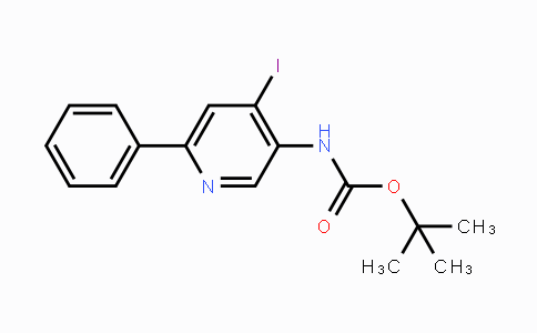 CAS No. 941271-13-2, tert-Butyl 4-iodo-6-phenylpyridin-3-ylcarbamate