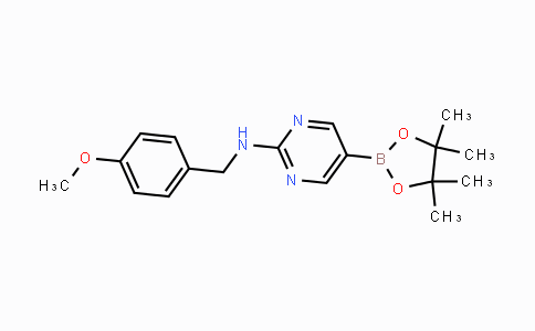 CAS No. 1218790-01-2, N-(4-Methoxybenzyl)-5-(4,4,5,5-tetramethyl-1,3,2-dioxaborolan-2-yl)pyrimidin-2-amine