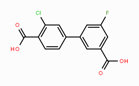 CAS No. 1261906-07-3, 3'-Chloro-5-fluoro-[1,1'-biphenyl]-3,4'-dicarboxylic acid