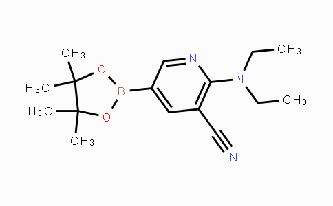 CAS No. 1356068-47-7, 2-(Diethylamino)-5-(4,4,5,5-tetramethyl-1,3,2-dioxaborolan-2-yl)nicotinonitrile