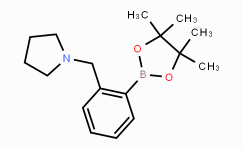 CAS No. 1150271-49-0, 1-(2-(4,4,5,5-Tetramethyl-1,3,2-dioxaborolan-2-yl)benzyl)pyrrolidine
