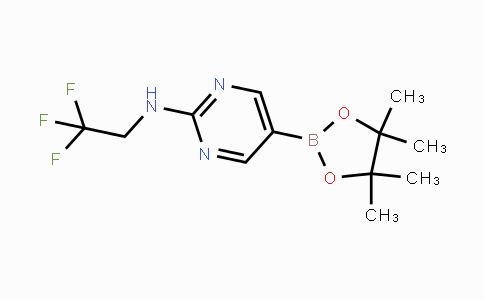 CAS No. 1218789-32-2, 5-(4,4,5,5-Tetramethyl-1,3,2-dioxaborolan-2-yl)-N-(2,2,2-trifluoroethyl)pyrimidin-2-amine