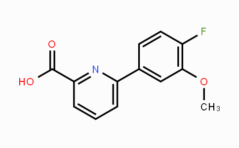 CAS No. 1261977-99-4, 6-(4-Fluoro-3-methoxyphenyl)picolinic acid