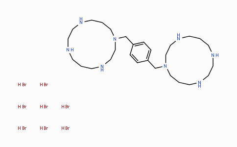 CAS No. 155148-32-6, 1,4-Bis((1,4,8,11-tetraazacyclotetradecan-1-yl)methyl)benzene octahydrobromide