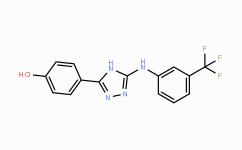 CAS No. 877874-79-8, 4-(5-(3-(Trifluoromethyl)phenylamino)-4H-1,2,4-triazol-3-yl)phenol