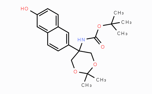 CAS No. 1206676-79-0, tert-Butyl 5-(6-hydroxynaphthalen-2-yl)-2,2-dimethyl-1,3-dioxan-5-ylcarbamate
