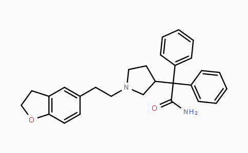 CAS No. 133099-04-4, 2-(1-(2-(2,3-Dihydrobenzofuran-5-yl)ethyl)-pyrrolidin-3-yl)-2,2-diphenylacetamide