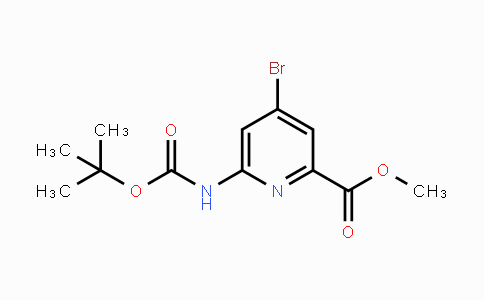 CAS No. 885326-87-4, Methyl 4-bromo-6-((tert-butoxycarbonyl)-amino)picolinate