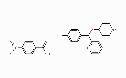 CAS No. 161558-45-8, 2-((4-Chlorophenyl)(piperidin-4-yloxy)-methyl)pyridine 4-nitrobenzoate