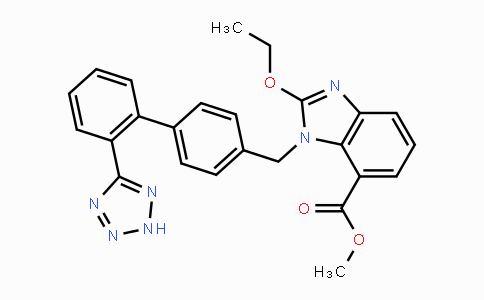 CAS No. 139481-69-9, Methyl 1-((2'-(2H-tetrazol-5-yl)-[1,1'-biphenyl]-4-yl)-methyl)-2-ethoxy-1H-benzo[d]imidazole-7-carboxylate