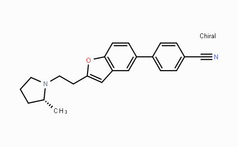 CAS No. 460746-46-7, (R)-4-(2-(2-(2-Methylpyrrolidin-1-yl)-ethyl)benzofuran-5-yl)benzonitrile