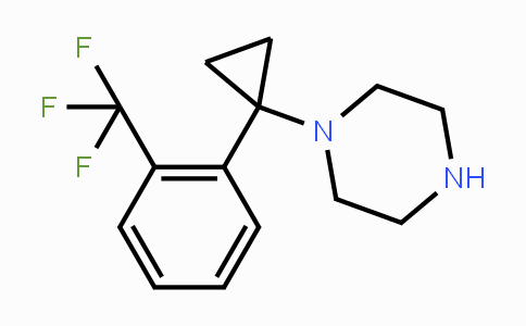 CAS No. 1245646-33-6, 1-(1-(2-(Trifluoromethyl)phenyl)-cyclopropyl)piperazine