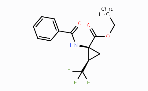 CAS No. 1068146-77-9, Ethyl (1S,2R)-1-benzamido-2-(trifluoromethyl)-cyclopropanecarboxylate
