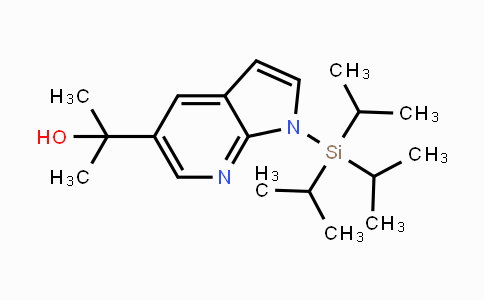 CAS No. 918523-63-4, 2-(1-(Triisopropylsilyl)-1H-pyrrolo-[2,3-b]pyridin-5-yl)propan-2-ol