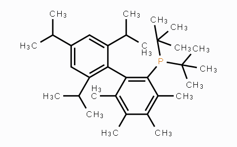 CAS No. 857356-94-6, Di-tert-butyl(2',4',6'-triisopropyl-3,4,5,6-tetramethyl-[1,1'-biphenyl]-2-yl)phosphine