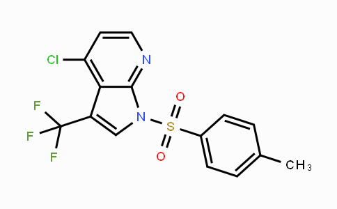 CAS No. 869335-74-0, 4-Chloro-1-tosyl-3-(trifluoromethyl)-1H-pyrrolo[2,3-b]pyridine